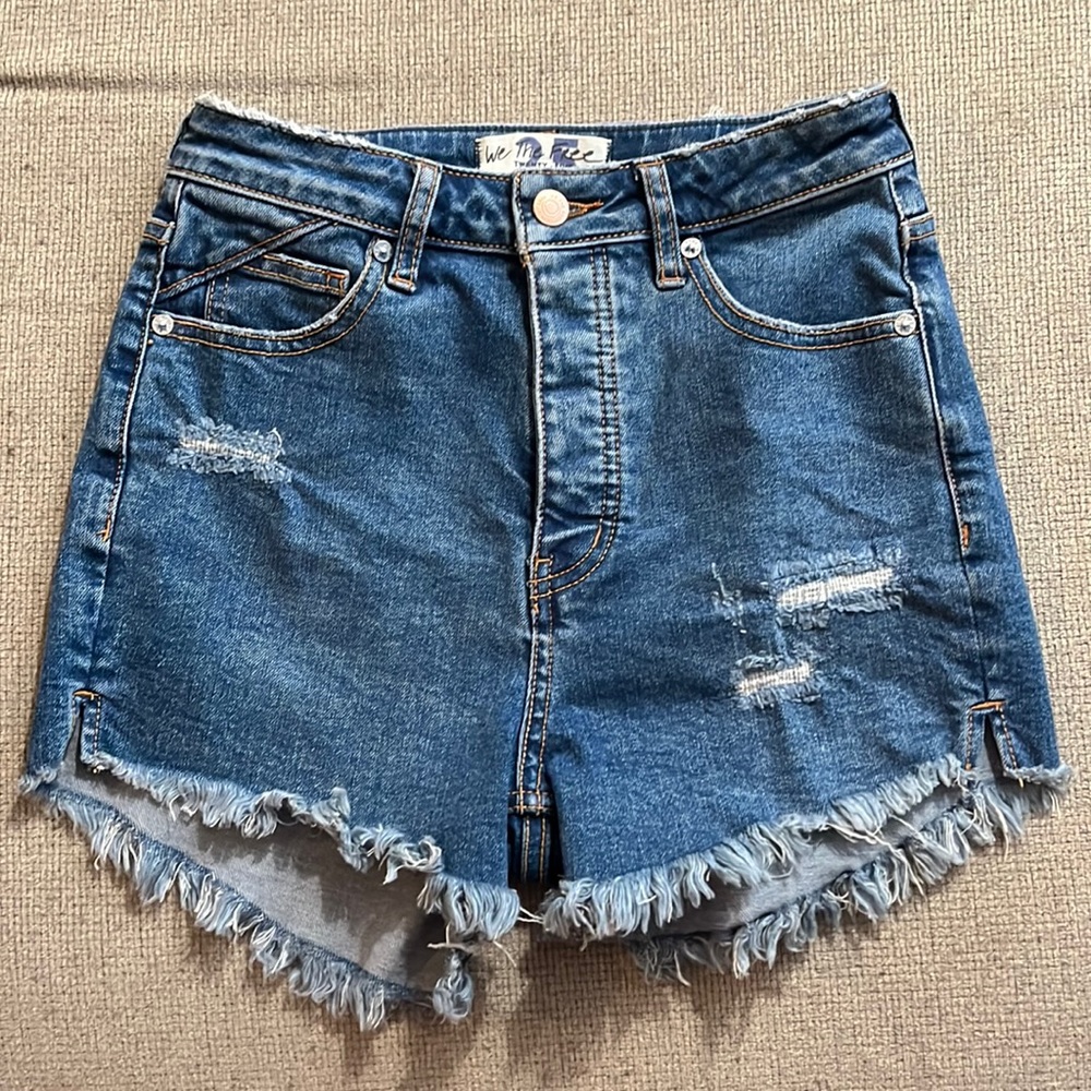 Free People Curvy High Rise Jean Shorts
